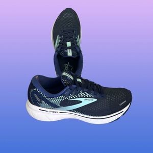 Brooks Ghost 14 Women’s Navy and Teal Athletic Shoes Size 9